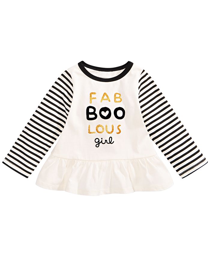 Camiseta infantil infantil First Impressions Cotton Fab Boo Lous, cor marfim, 0 a 3 meses