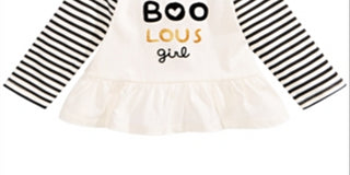 Camiseta infantil infantil First Impressions Cotton Fab Boo Lous, cor marfim, 0 a 3 meses