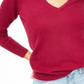 Suéter de cashmere feminino com decote em V Charter Club, rosa, tamanho extragrande