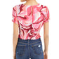Blusa feminina estampada Bar III rosa tamanho 2XS