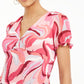 Blusa feminina estampada Bar III rosa tamanho 2XS