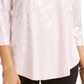 Camiseta estampada feminina JM Collection rosa tamanho 2XL