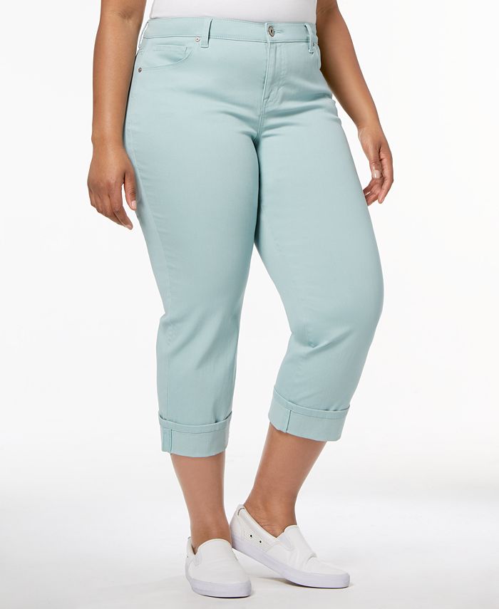 Jeans com punho feminino Style &amp; Co, azul, tamanho 22W