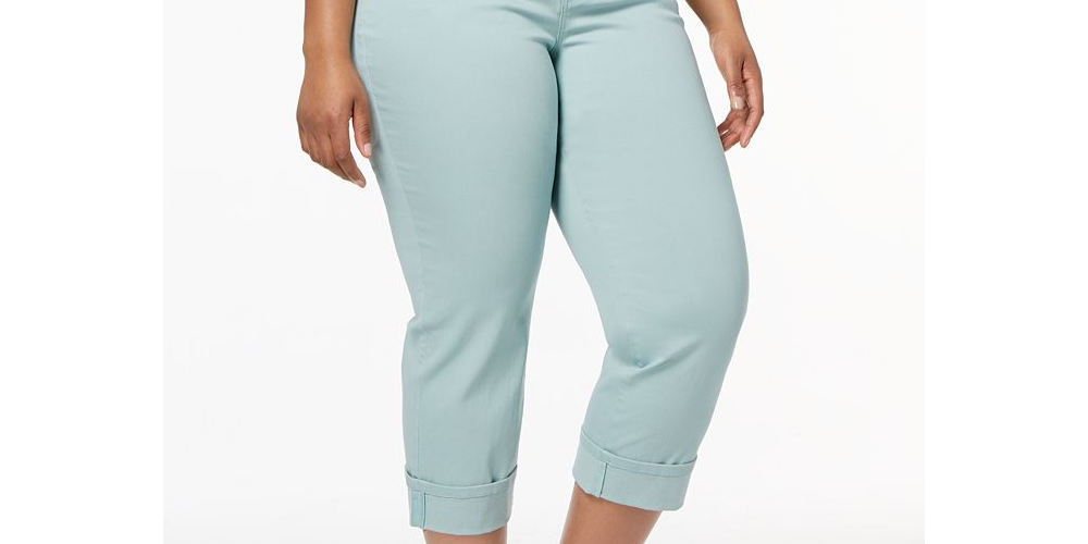 Jeans com punho feminino Style &amp; Co, azul, tamanho 22W