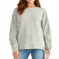 Rachel Roy Suéter feminino franzido, manga comprida, gola joia, cinza, tamanho XX-G