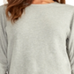 Rachel Roy Suéter feminino franzido, manga comprida, gola joia, cinza, tamanho XX-G