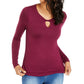 Blusa feminina Thalia Sodi com decote torcido, roxa, tamanho GG