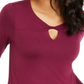 Blusa feminina Thalia Sodi com decote torcido, roxa, tamanho GG