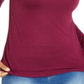 Blusa feminina Thalia Sodi com decote torcido, roxa, tamanho GG
