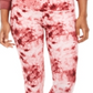 Leggings Tie Dyed Ultra Flirt Junior's Rosa Tamanho X-Grande