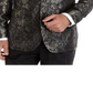 Paletó masculino jacquard slim fit dois botões preto 46