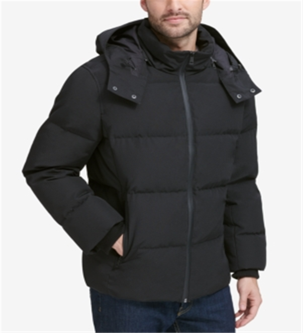 Jaqueta Parka Kenny Puffer Masculina Cole Haan Preta Tamanho Médio