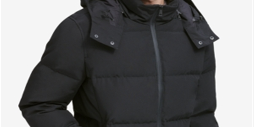 Jaqueta Parka Kenny Puffer Masculina Cole Haan Preta Tamanho Médio