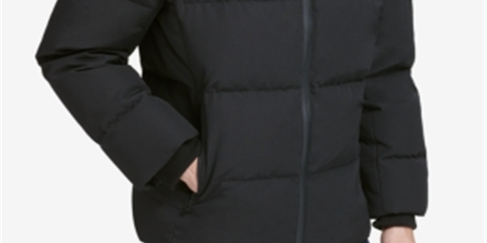 Jaqueta Parka Kenny Puffer Masculina Cole Haan Preta Tamanho Médio