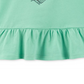Camiseta infantil Carter's Unicórnio Peplum de algodão para meninas, tamanho 4T, verde