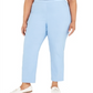 Calça feminina plus size Alfred Dunner Classic Allure Tummy Control, azul, tamanho 16W