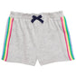 Shorts listrados laterais para bebê First Impressions, cinza, tamanho 18 meses