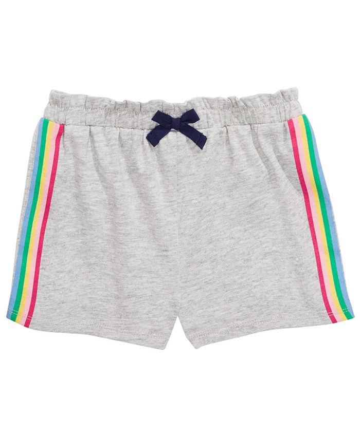 Shorts listrados laterais para bebê First Impressions, cinza, tamanho 18 meses