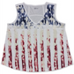 Regata feminina com estampa de bandeira da Style &amp; Co, branca, tamanho médio