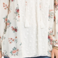 Top floral feminino com cadarço Style &amp; Co, branco, tamanho grande