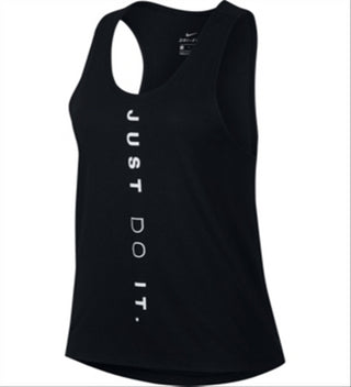 Camiseta regata Nike feminina para corrida e fitness, preta, tamanho GG