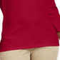 Karen Scott Blusa de algodão com decote em V e ilhós feminina, vermelha, tamanho X-S
