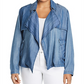 Jaqueta Bagatelle Plus Chambray Aberta Frente Azul Tamanho 2XL