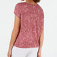 Ideology Top atlético feminino estampado com cordão rosa tamanho XX-G