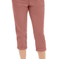 Calça Capri Chino Feminina Style &amp; Co Rosa Tamanho 10