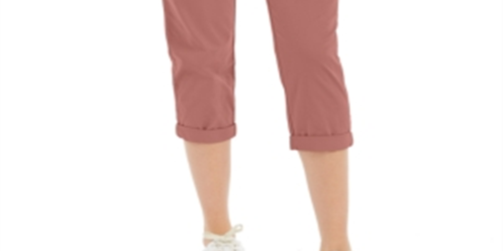 Calça Capri Chino Feminina Style &amp; Co Rosa Tamanho 10