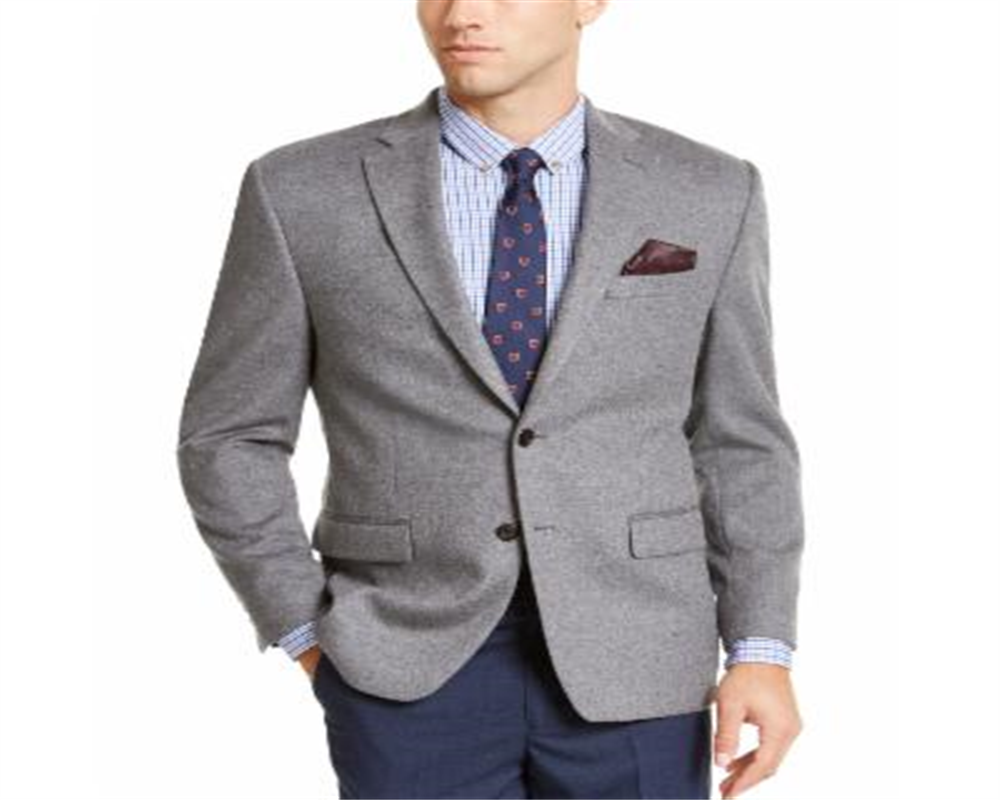 Ralph Lauren Masculino Luxo Lã Cashmere Blend Classic Fit Sport Coat Cinza Tamanho 48