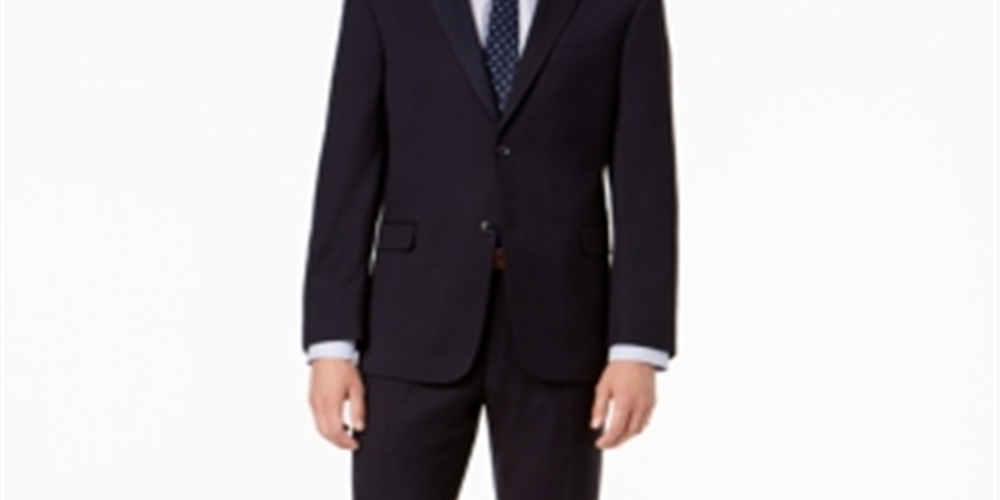 Terno Tommy Hilfiger Masculino Modern Fit THFlex Stretch Twill - Azul Tamanho 44L 38L