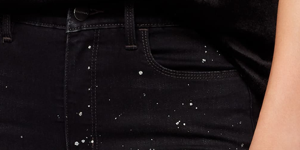 Calça jeans skinny Sanctuary Social Standard Denim cintura alta feminina, preta, tamanho 27