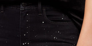 Calça jeans skinny Sanctuary Social Standard Denim cintura alta feminina, preta, tamanho 27