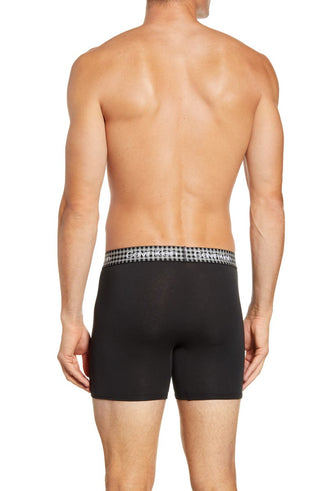 Cueca Boxer Calvin Klein Masculina Holiday Buffalo Check Preta Tamanho Médio