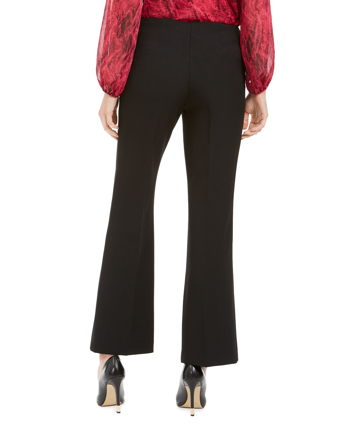 Calça Flare Feminina Kasper Preta Tamanho 14 Petite