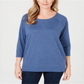 Karen Scott Top Esportivo Feminino Gola Redonda Azul Tamanho P