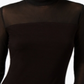 INC International Concepts Top feminino de gola alta com ajuste em malha e tamanho grande, preto