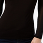 INC International Concepts Top feminino de gola alta com ajuste em malha e tamanho grande, preto