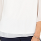 JM Collection Top feminino com cadarço e acabamento em ilhós, branco, tamanho X-S