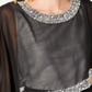 Prelude Strass Pérola Chiffon Caplet Poliéster Preto Tamanho G