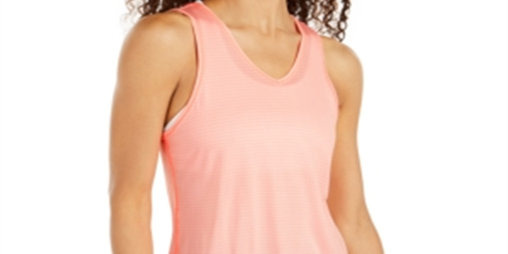 Blusa feminina Ideology sem mangas com decote em V, rosa, tamanho XL