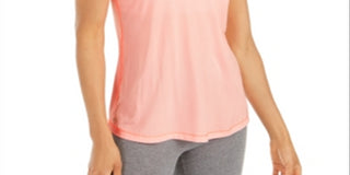 Blusa feminina Ideology sem mangas com decote em V, rosa, tamanho XL