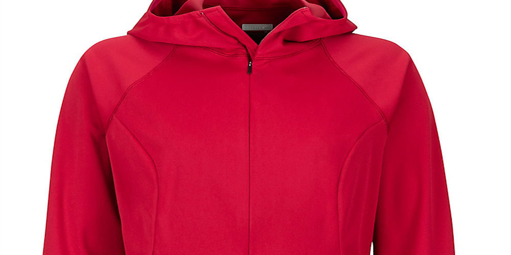 Jaqueta com capuz Marmot Zenyatta 1/2 zíper feminina vermelha tamanho pequeno