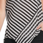 Blusa sem mangas assimétrica listrada Dkny preta tamanho XL