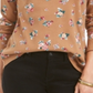 Camiseta térmica feminina de algodão estampado Style &amp; Co, preta, tamanho M