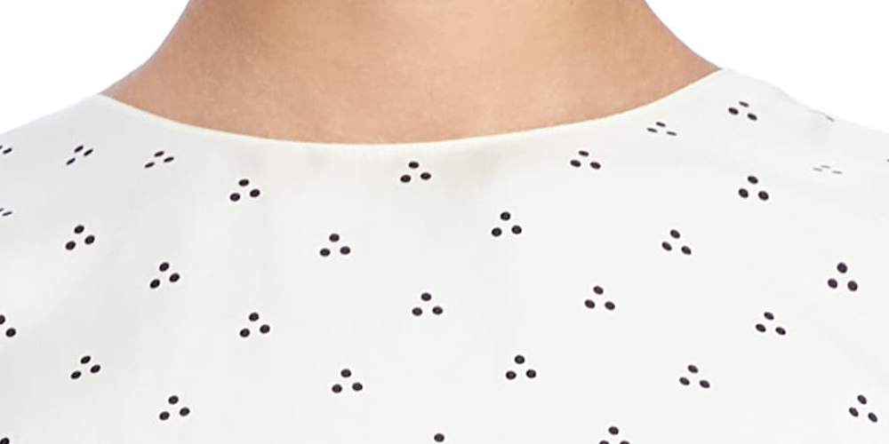 Top reto feminino Theory, branco, tamanho médio