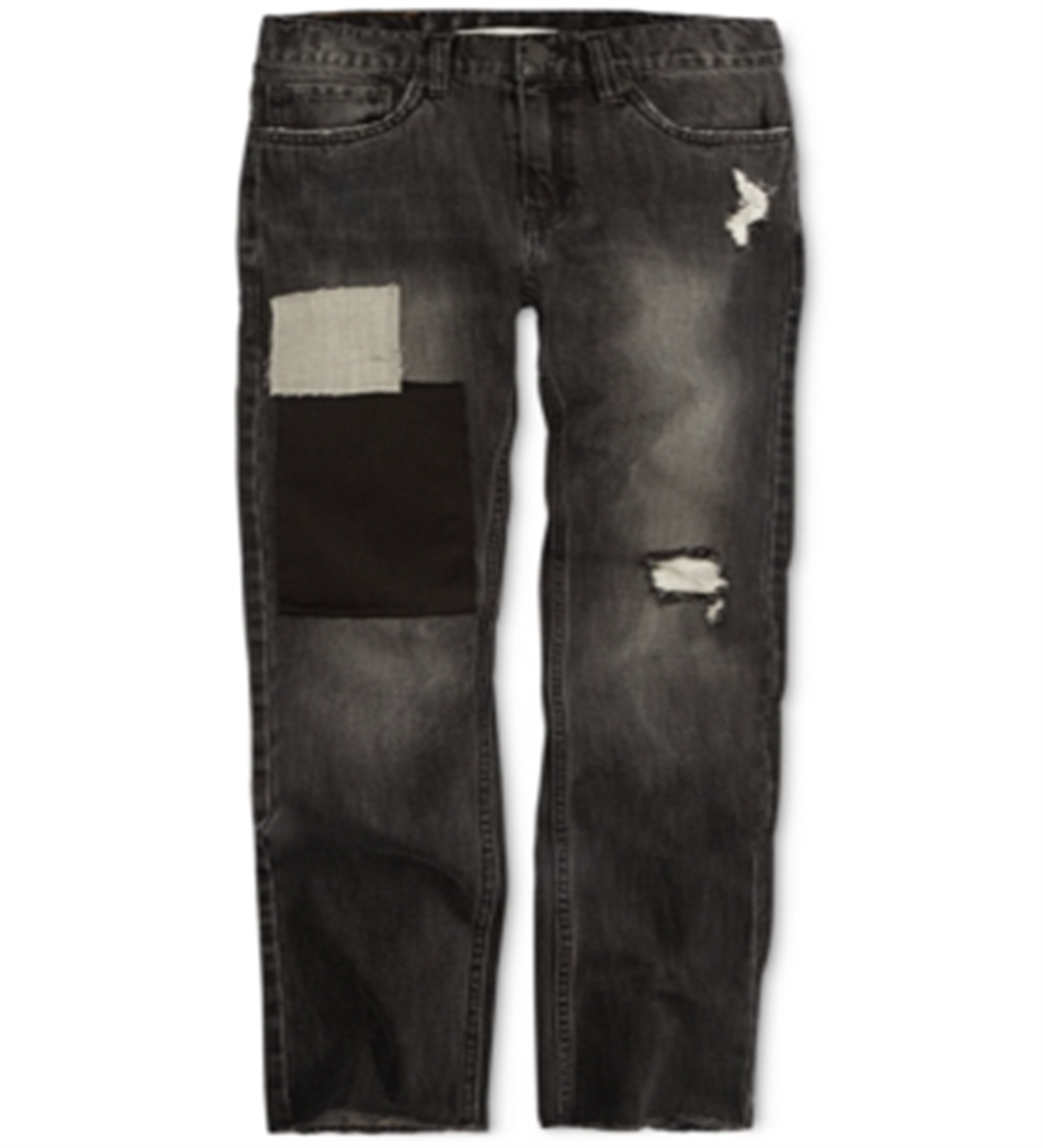 Calça jeans Levi's Big Boy's 511 Slim Fit Warp Stretch Patches preta, tamanho 14R 27X27