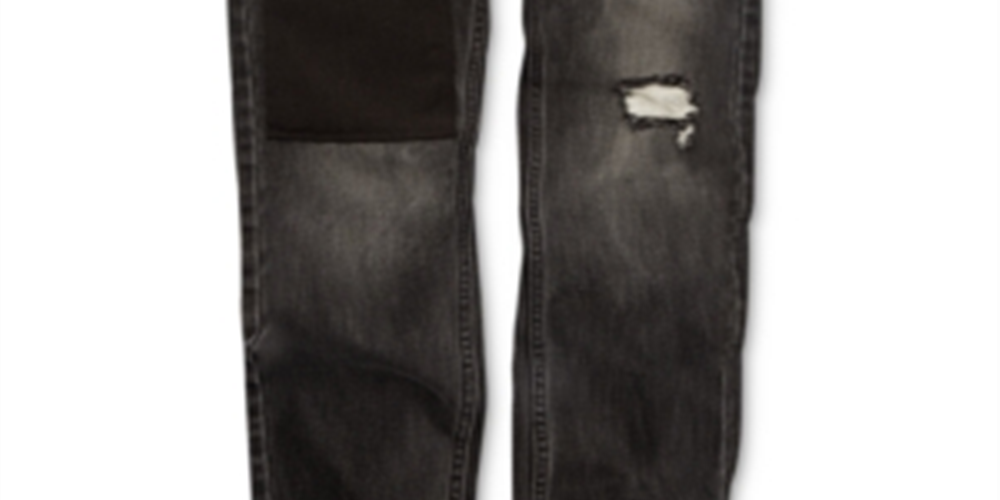 Calça jeans Levi's Big Boy's 511 Slim Fit Warp Stretch Patches preta, tamanho 14R 27X27