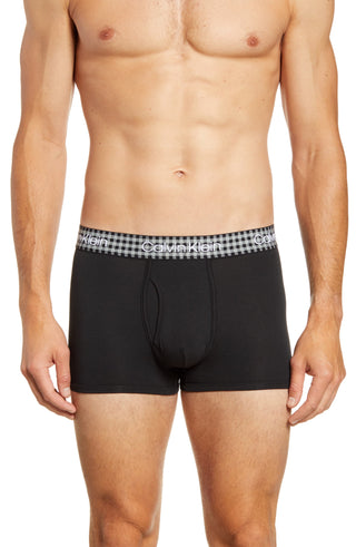 Calvin Klein Masculino Baú Buffalo Check Preto Tamanho Médio